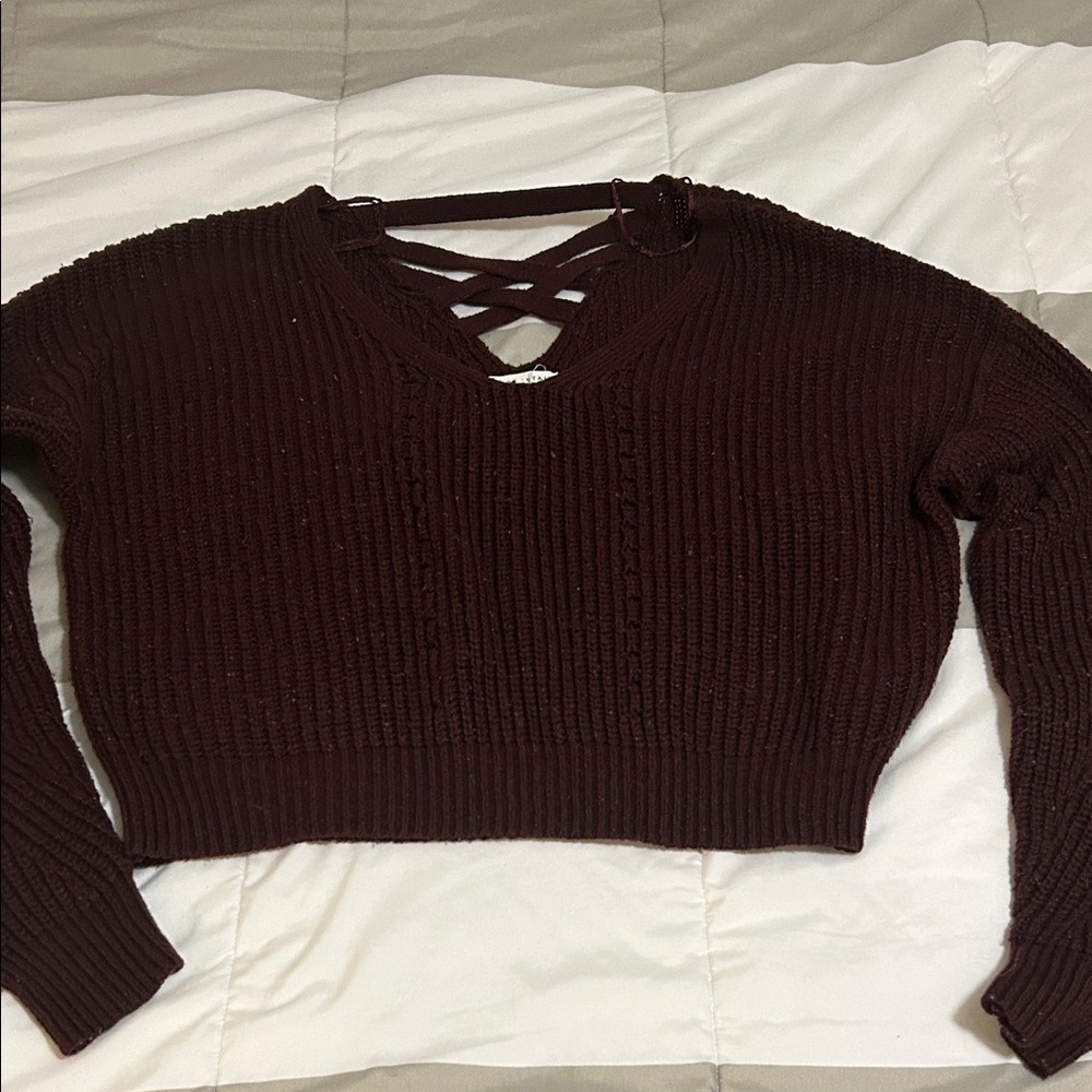 Aeropostale Maroon Knit Sweater